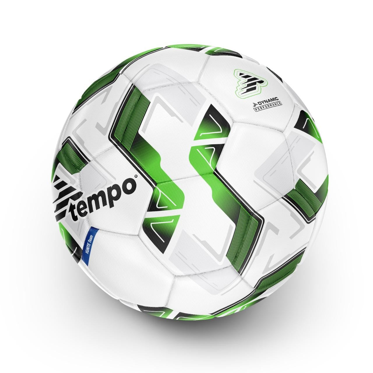 Tempo IGNITE Team White/Green Size 5
