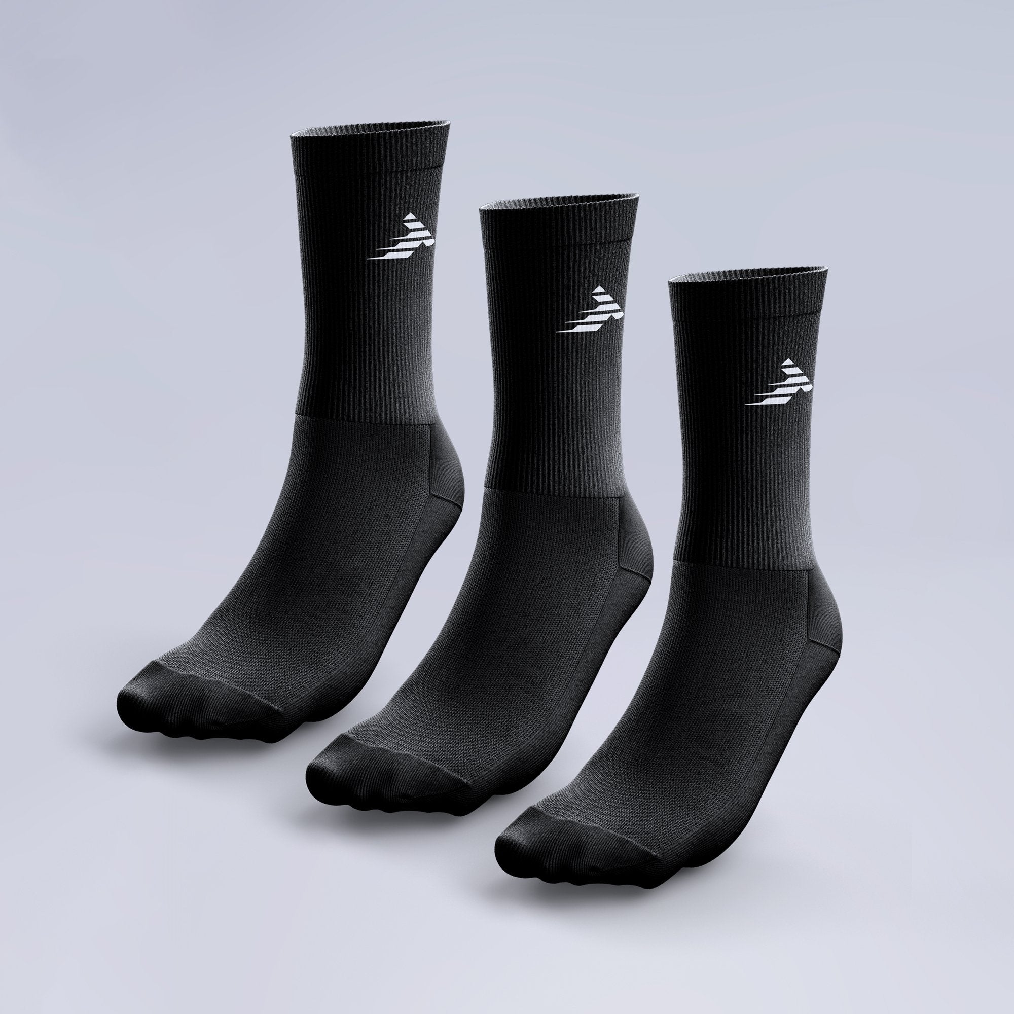 3 Pack Crew Socks Black