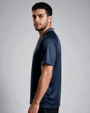 Men's Short Sleeve Collar Jersey - Navy
