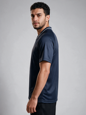 Men's Short Sleeve Collar Jersey - Navy