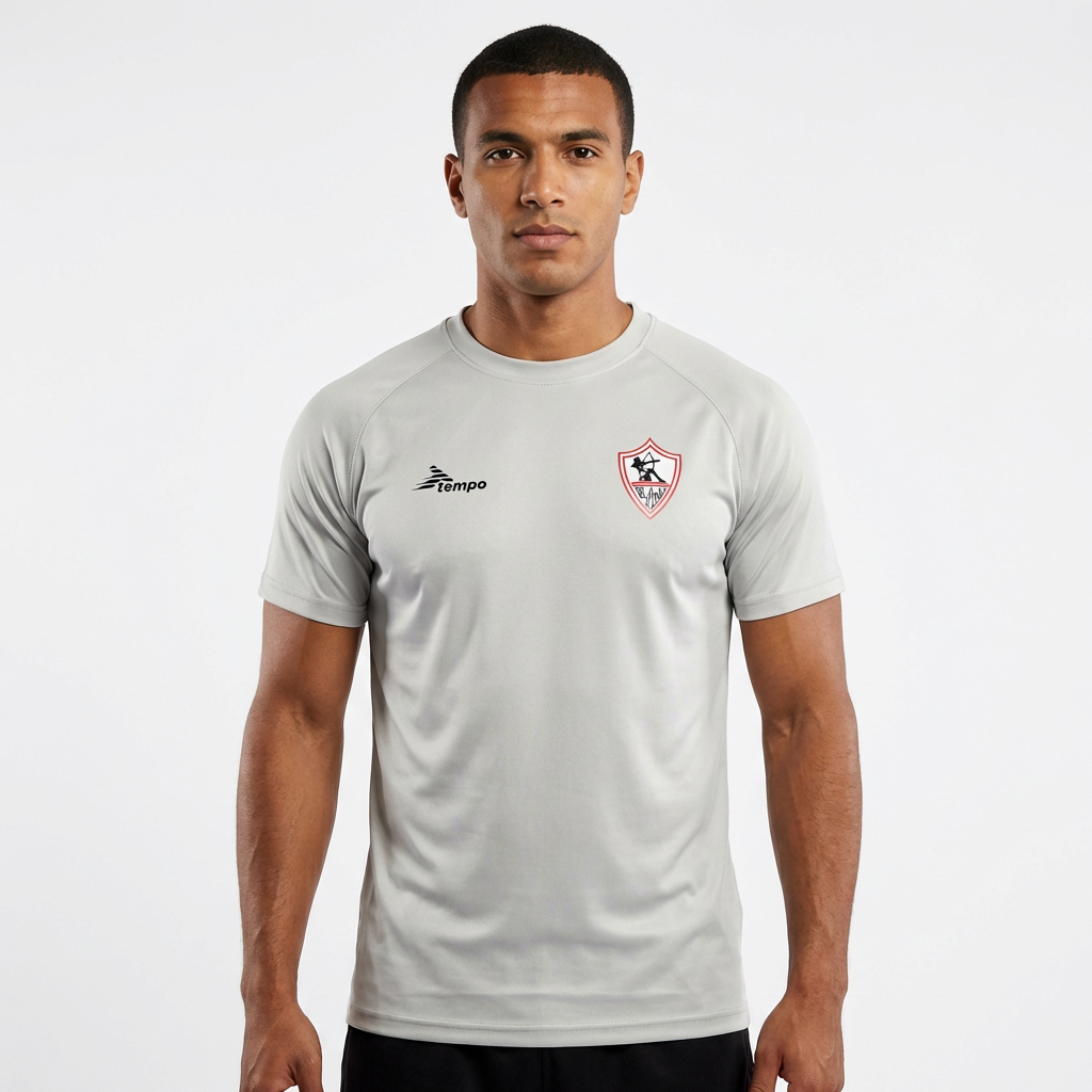 تيشيرت كاجوال الزمالك 2023/24 — رمادي فاتح
