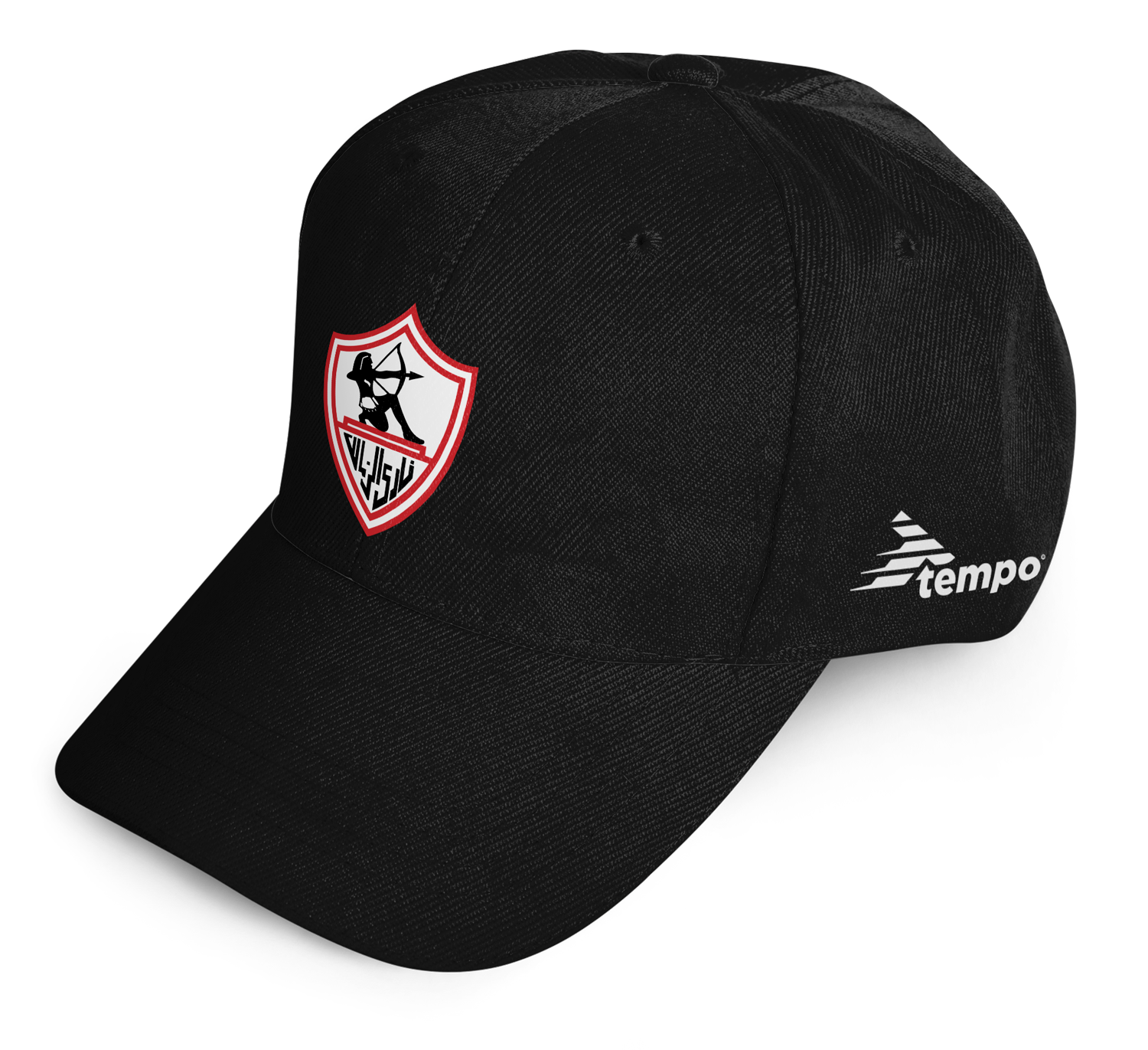 Official Zamalek SC black team cap with embroidered crest