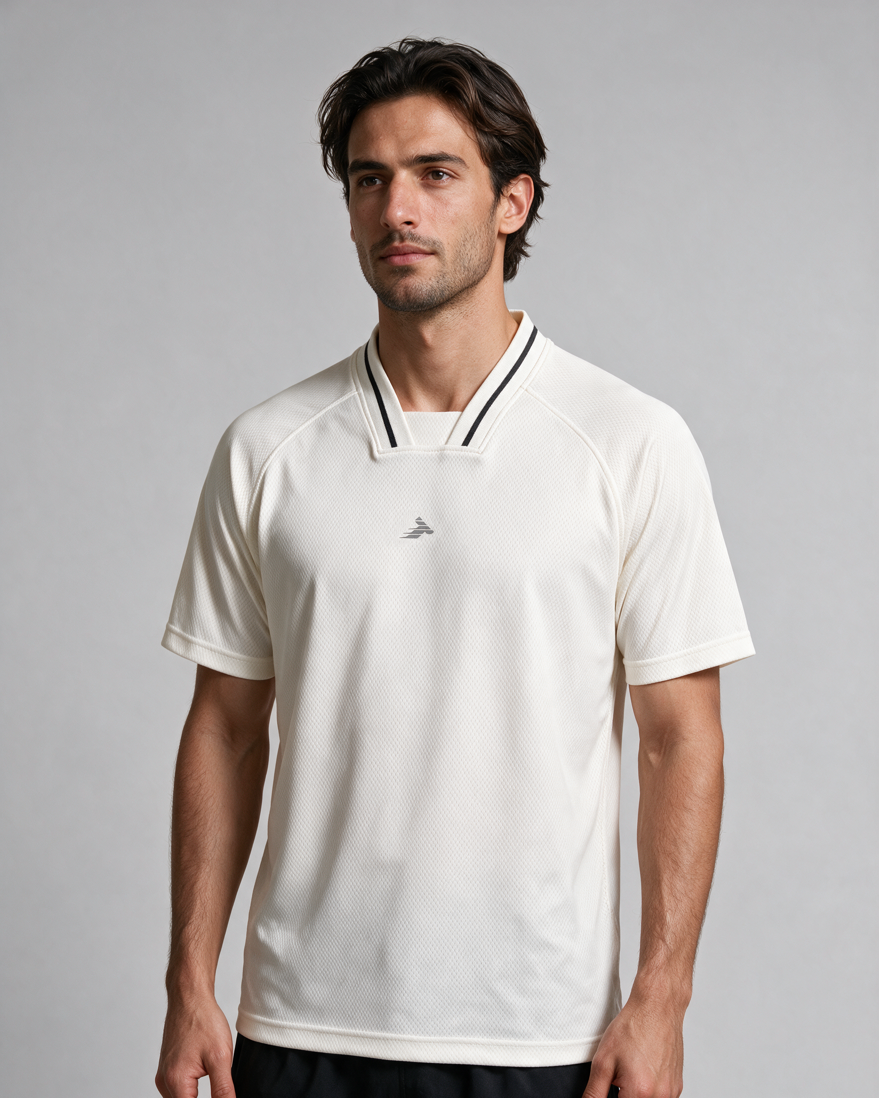 Men's Short Sleeve Collar Jersey - Off White