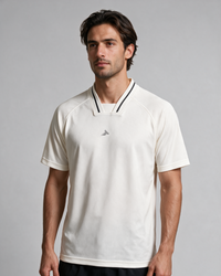 Men's Short Sleeve Collar Jersey - Off White