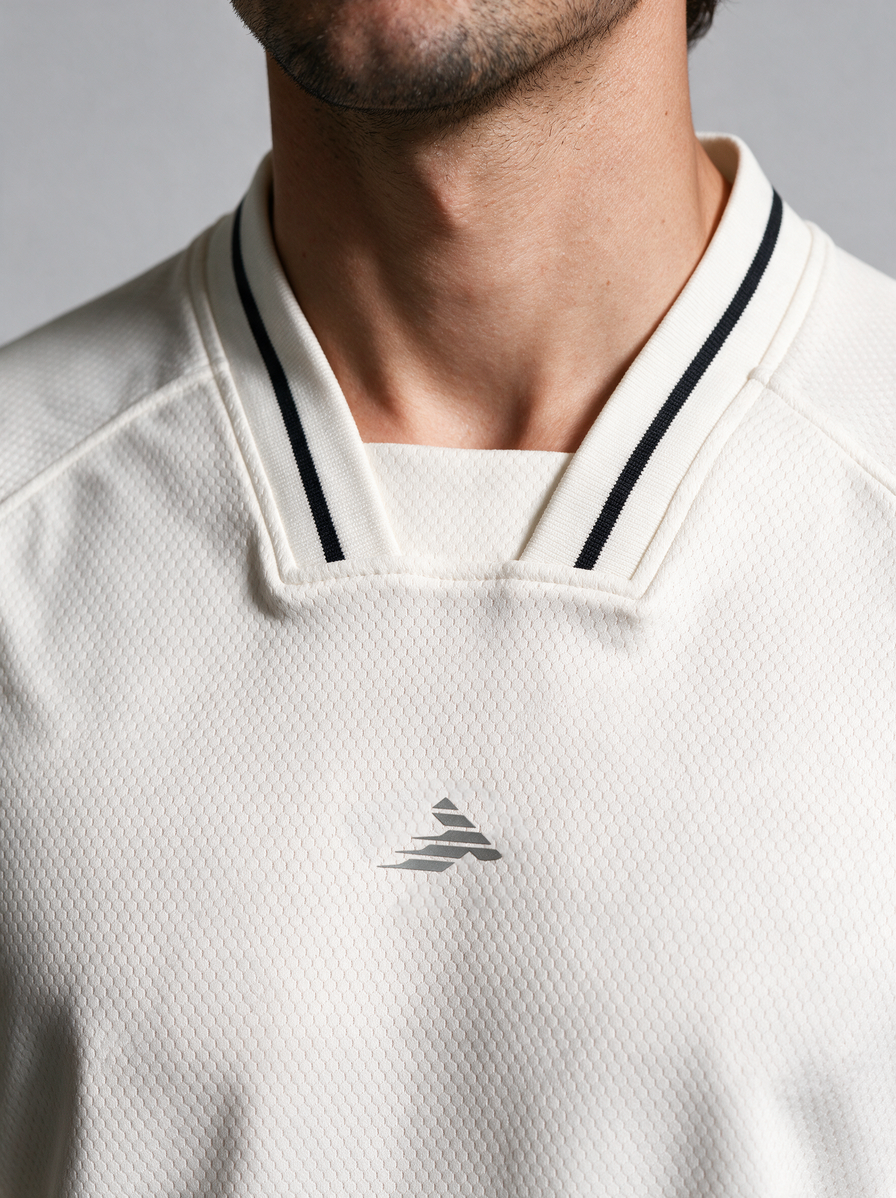 Men's Short Sleeve Collar Jersey - Off White