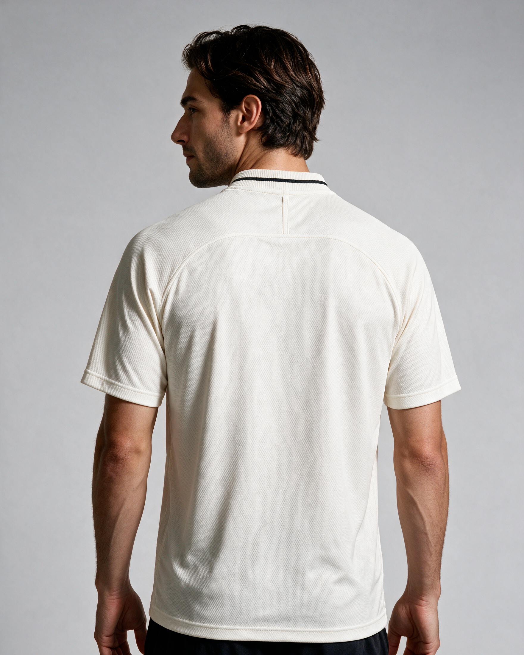 Men's Short Sleeve Collar Jersey - Off White