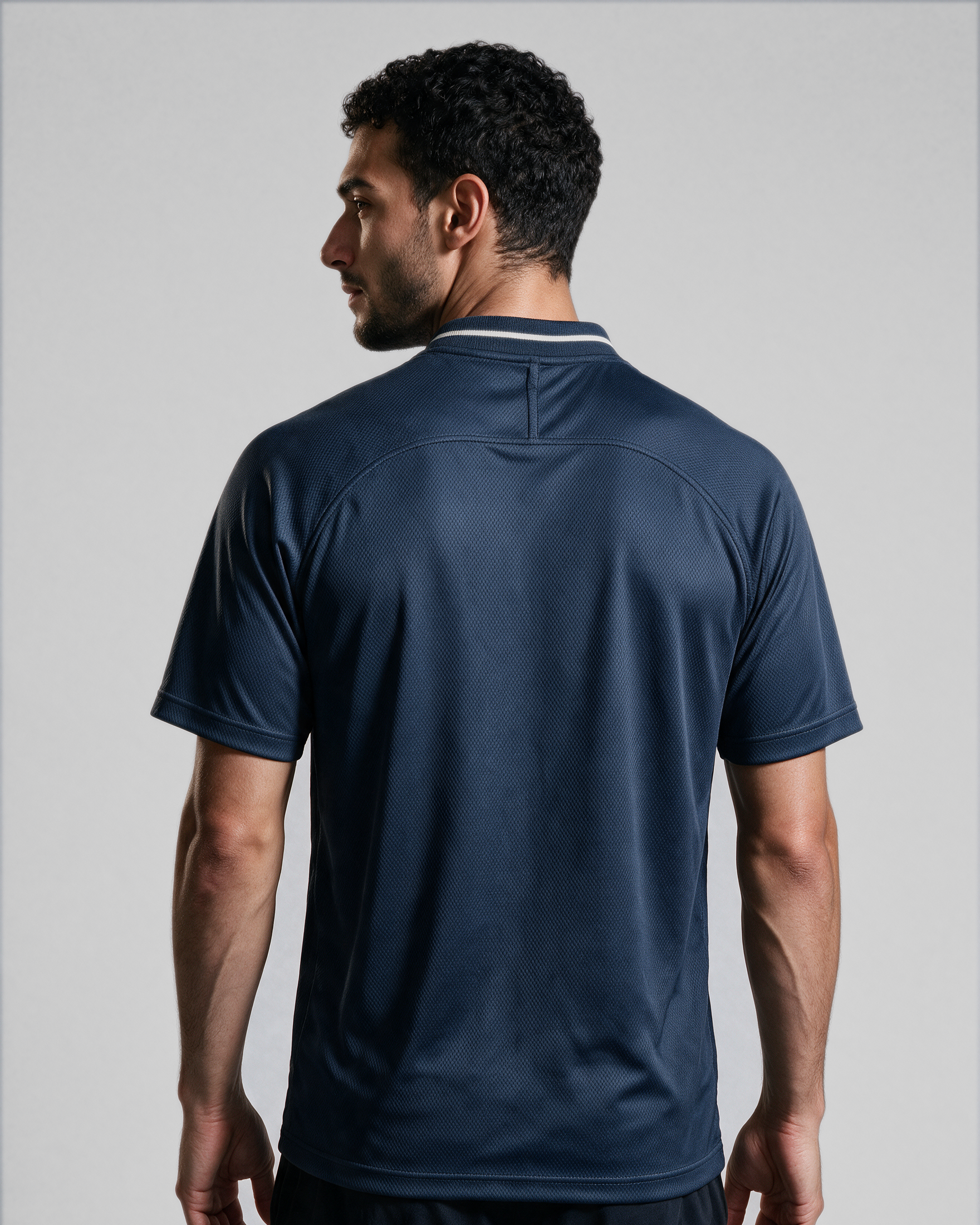 Men's Short Sleeve Collar Jersey - Navy