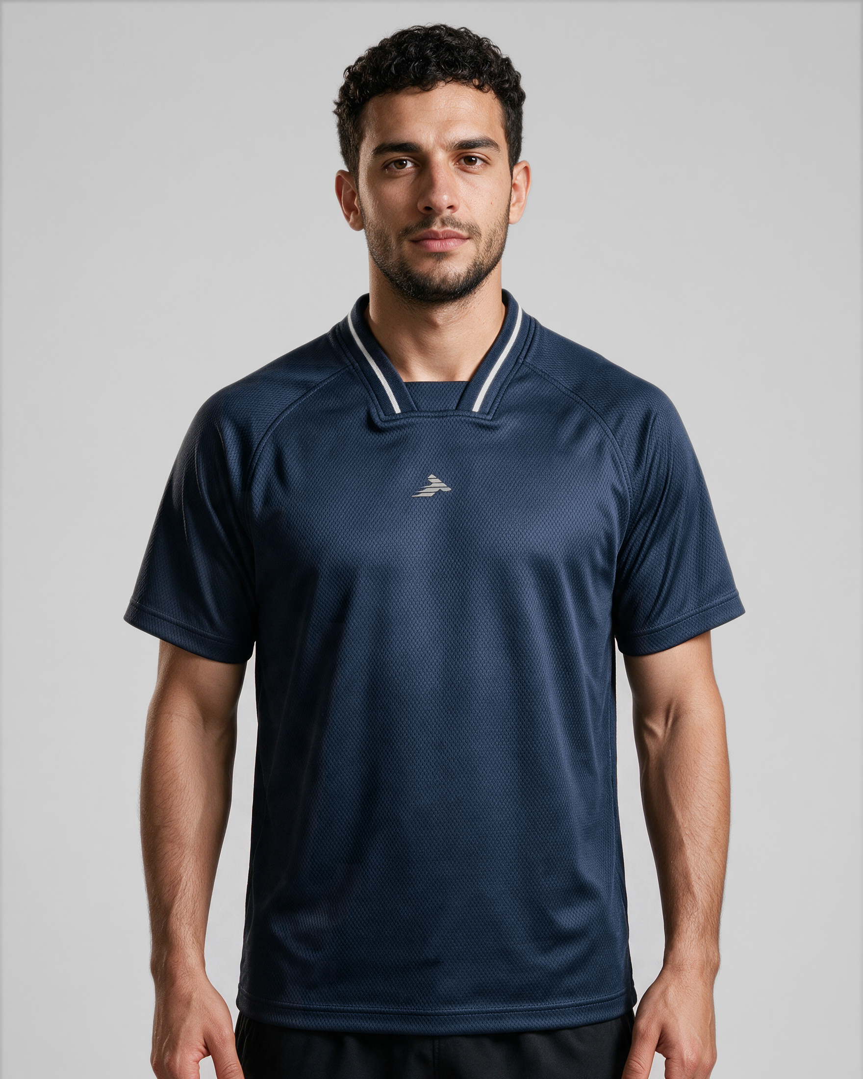 Men's Short Sleeve Collar Jersey - Navy