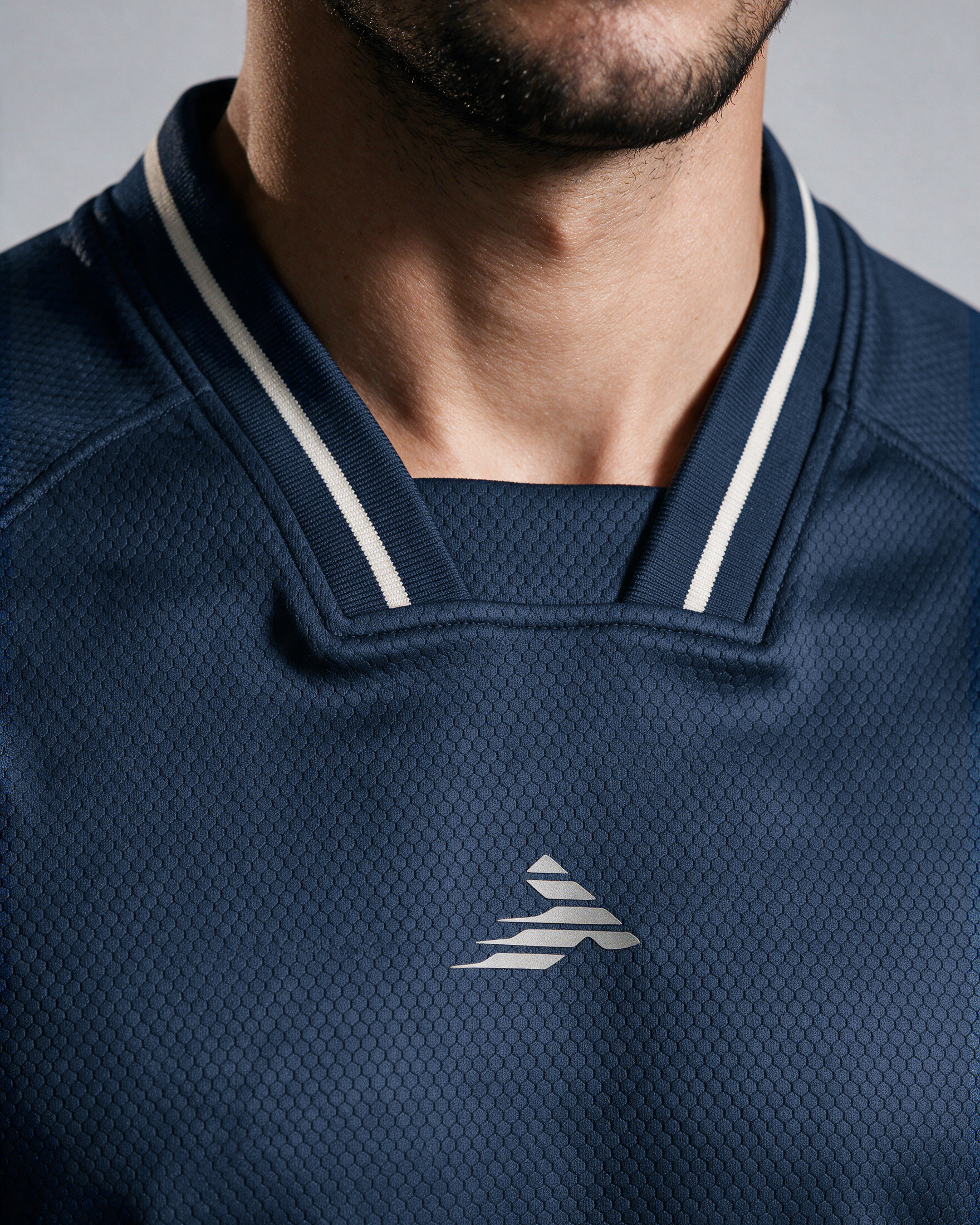 Men's Short Sleeve Collar Jersey - Navy