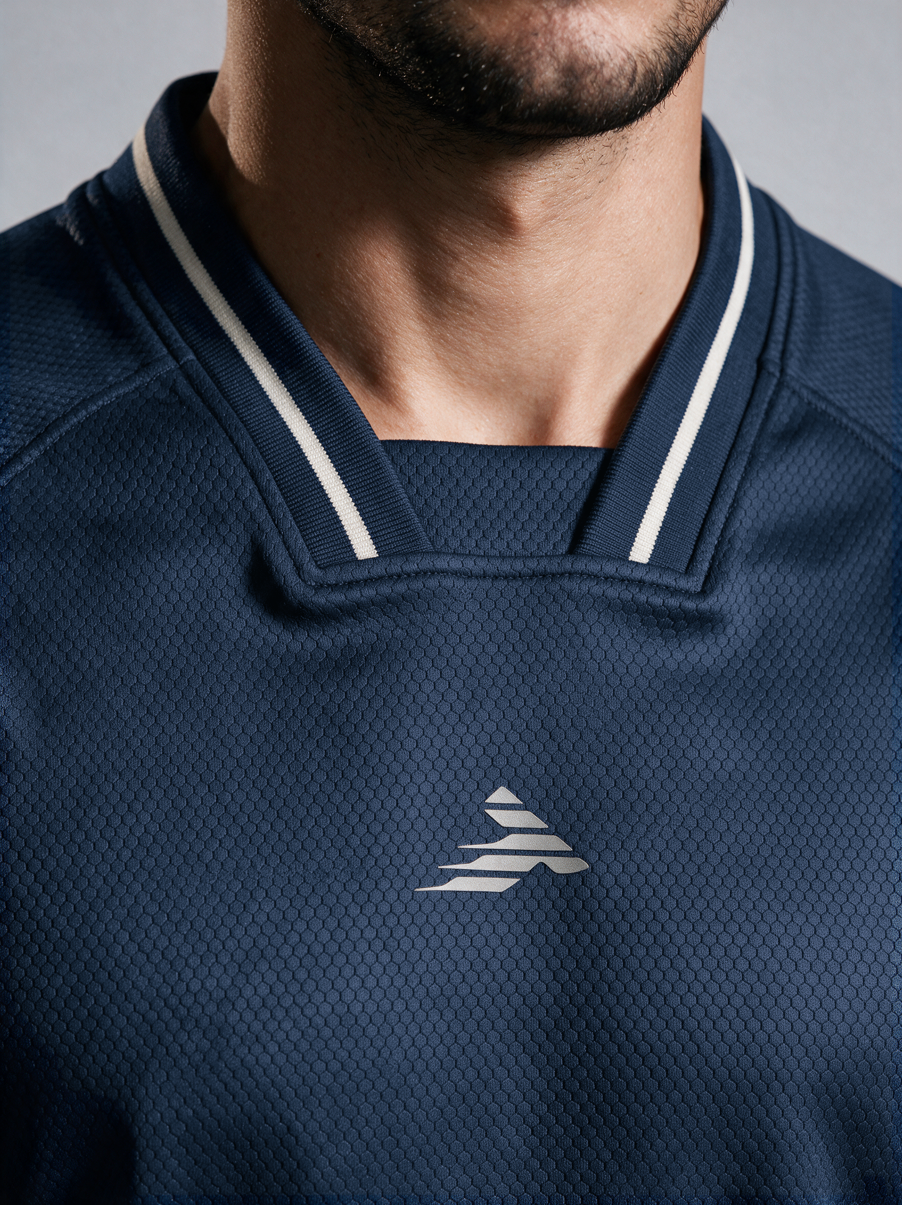Men's Short Sleeve Collar Jersey - Navy