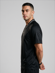 Men's Short Sleeve Collar Jersey - Black