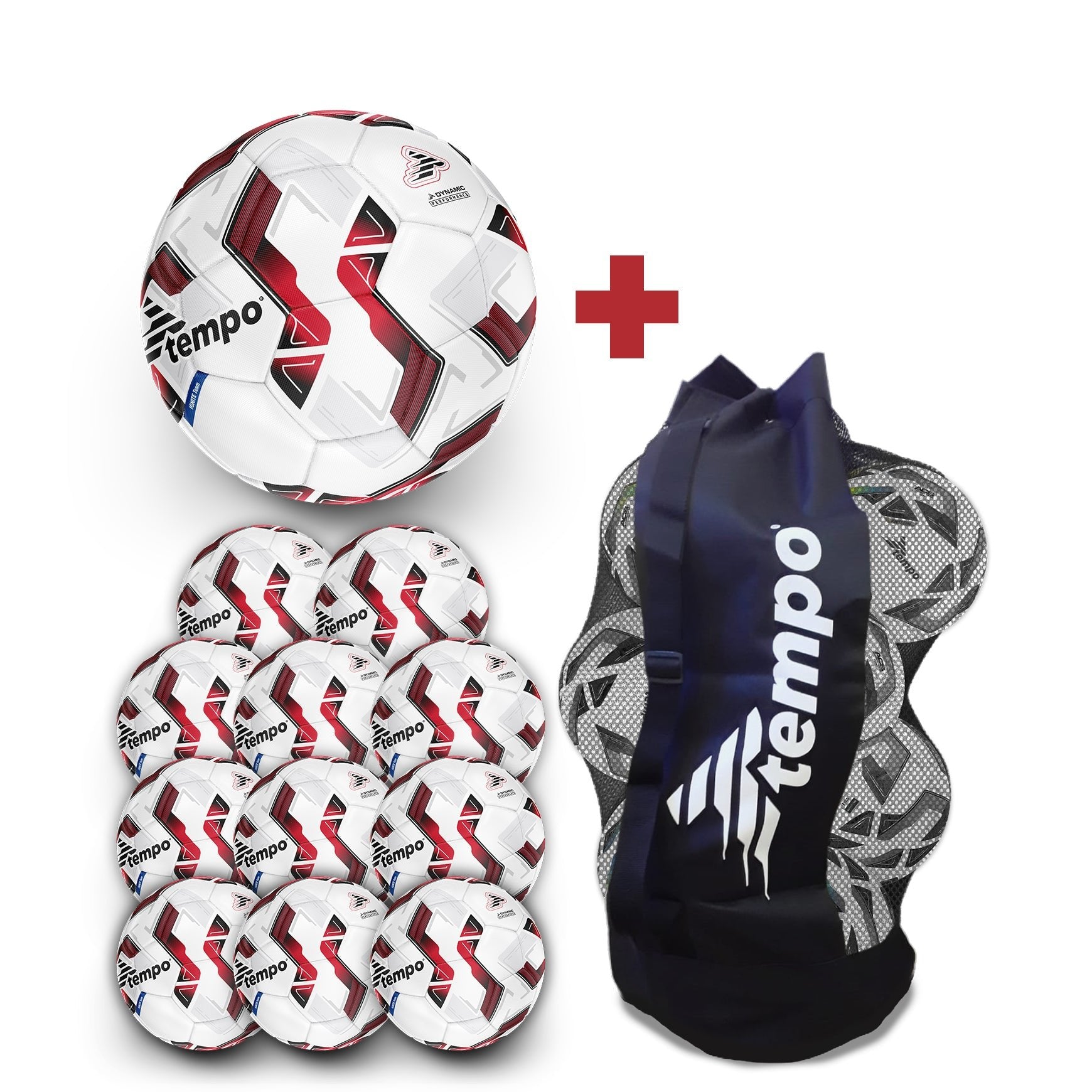 12x IGNITE Team White/Red Size 5 Bundle