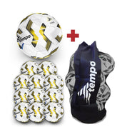 12x IGNITE Team White/Yellow Size 5 Bundle