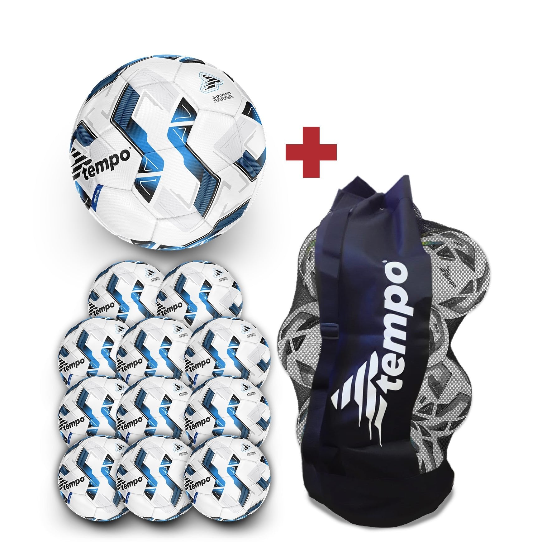 12x IGNITE Team White/Blue Size 5 Bundle