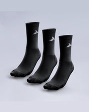 3 Pack Crew Socks Black