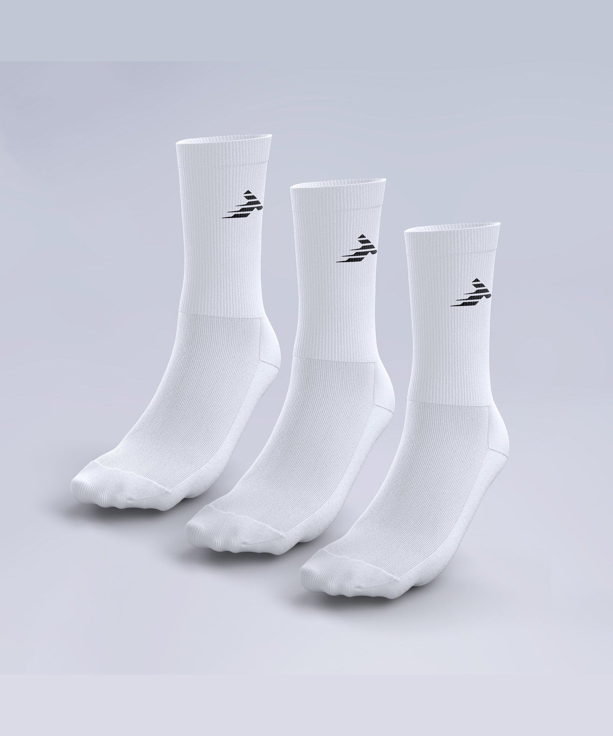 3 Pack Crew Socks White