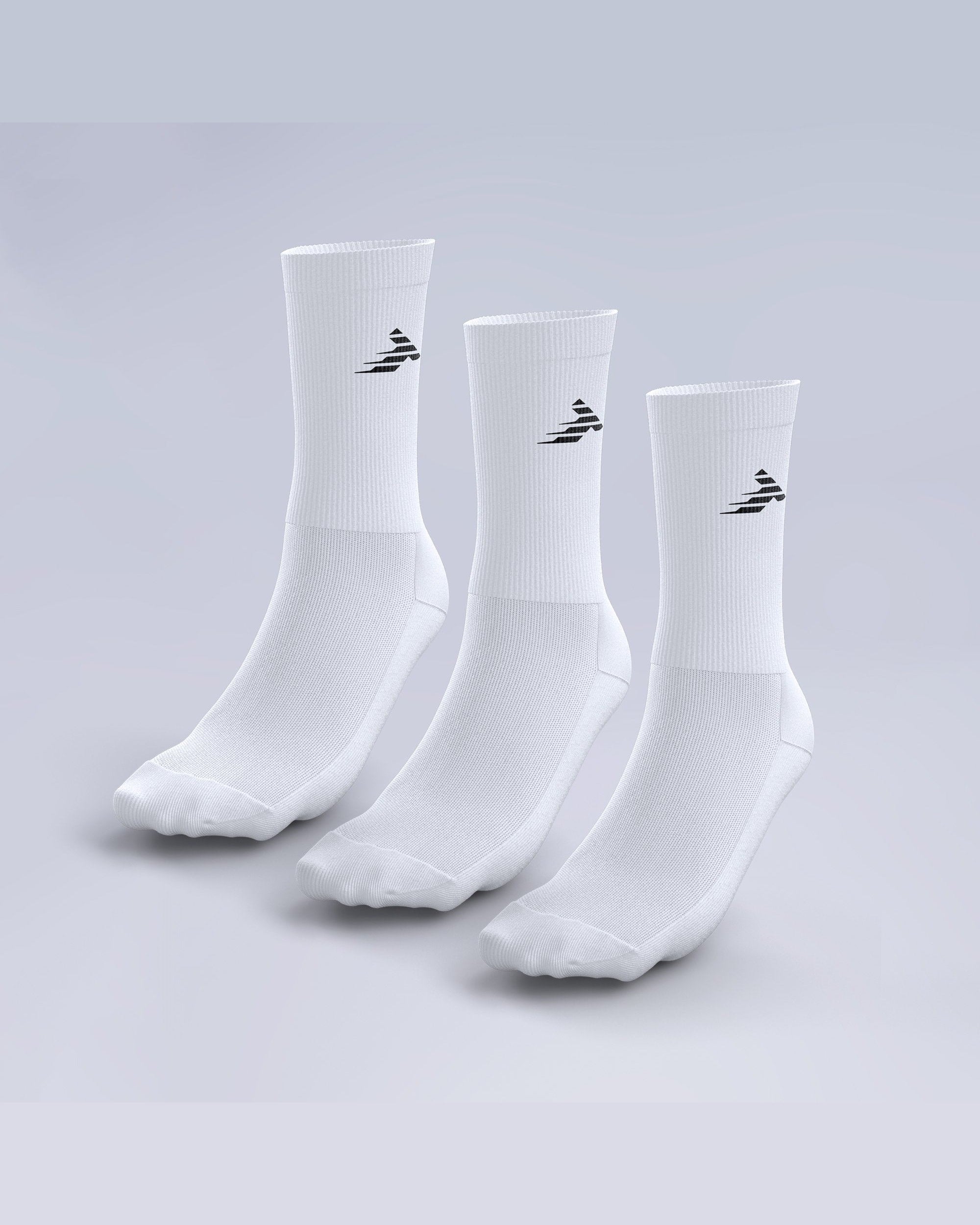 3 Pack Crew Socks White