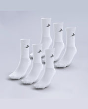 6 Pack Crew Socks White