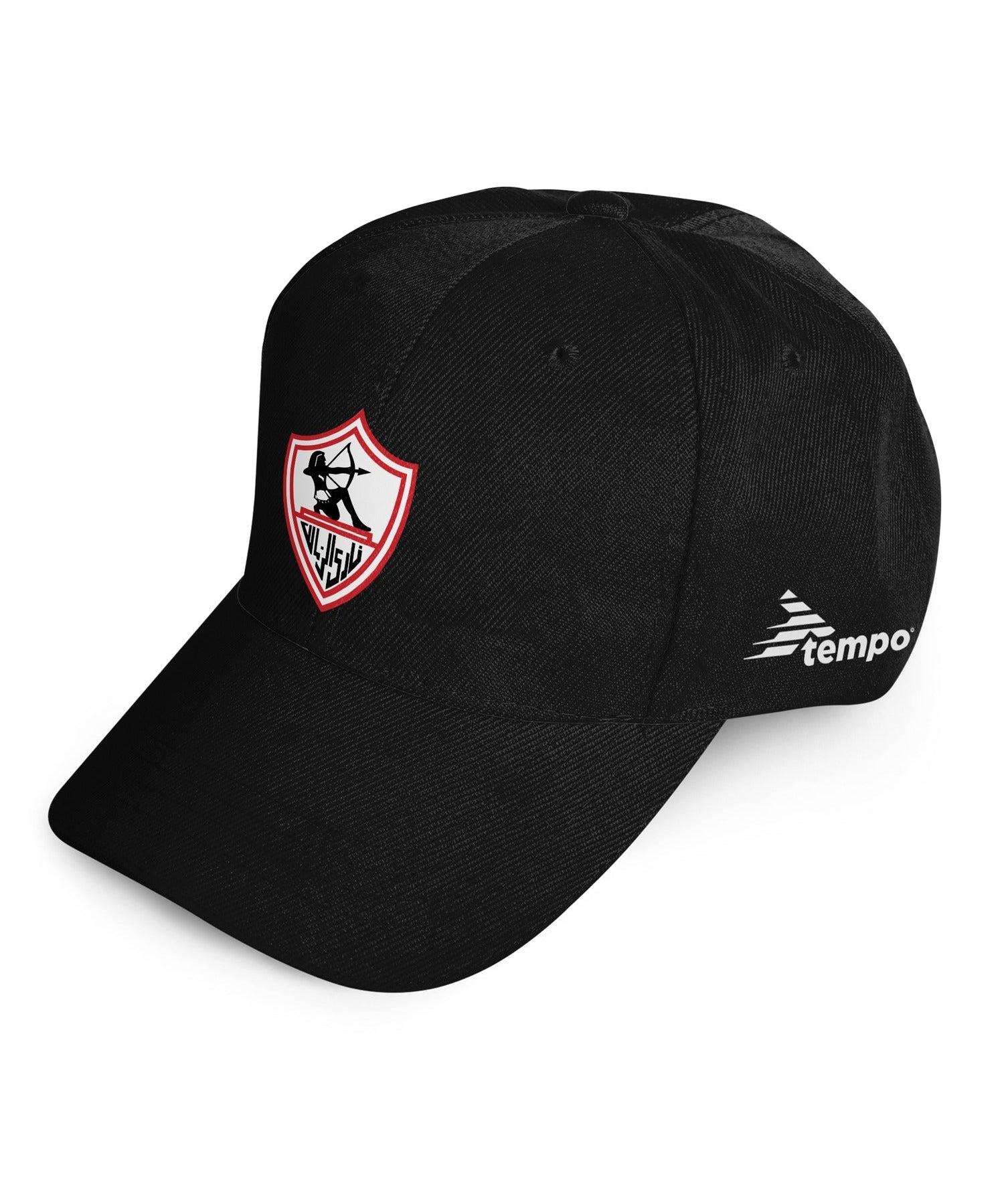 Official Zamalek SC black team cap with embroidered crest