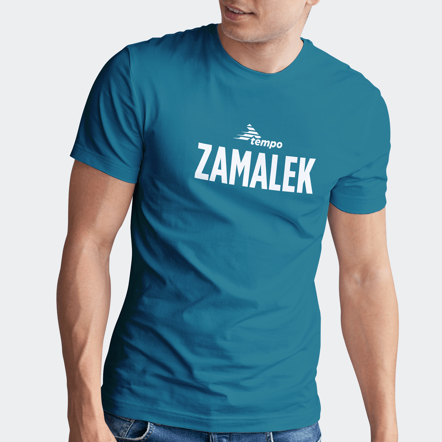 Zamalek Premium Cotton T-Shirt - Teal Blue - Tempo Sport