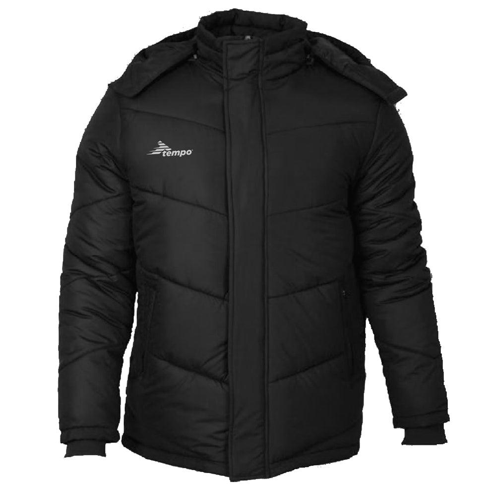 ESSENTIALS Winter Quilted Jacket Black - Tempo Sport